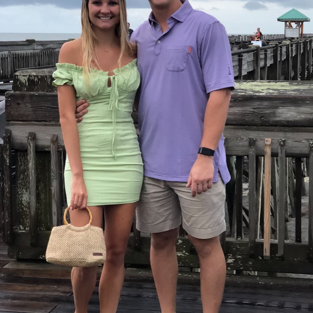 Mura Boutique Light Green Mini Dress